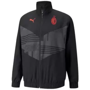 image of 2021-2022 AC Milan Prematch Jacket (Black)