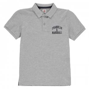 image of Franklin and Marshall Core Polo - Vintage Grey