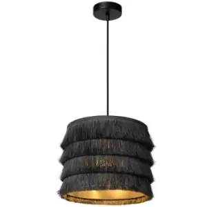Image of Lucide EXTRAVAGANZA TOGO - Pendant Light - Ø25cm - 1xE27 - Grey