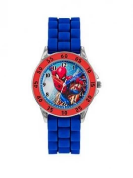 image of Disney Spiderman Dial Blue Silicone Strap Kids Watch