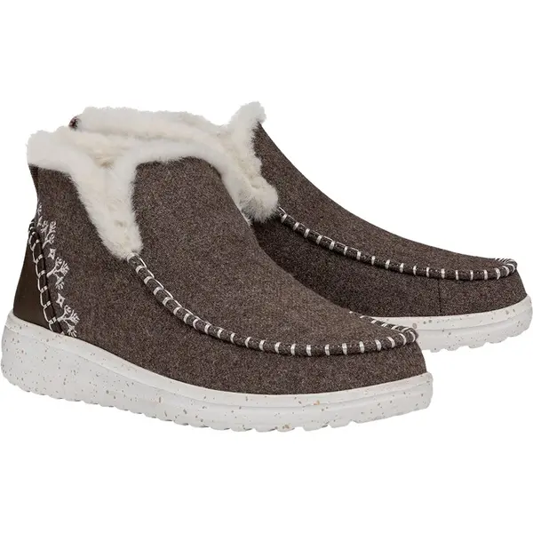 image of Hey Dude Womens Denny Wool Pull On Ankle Boots - UK 5 Grey female GDE2668WAL5