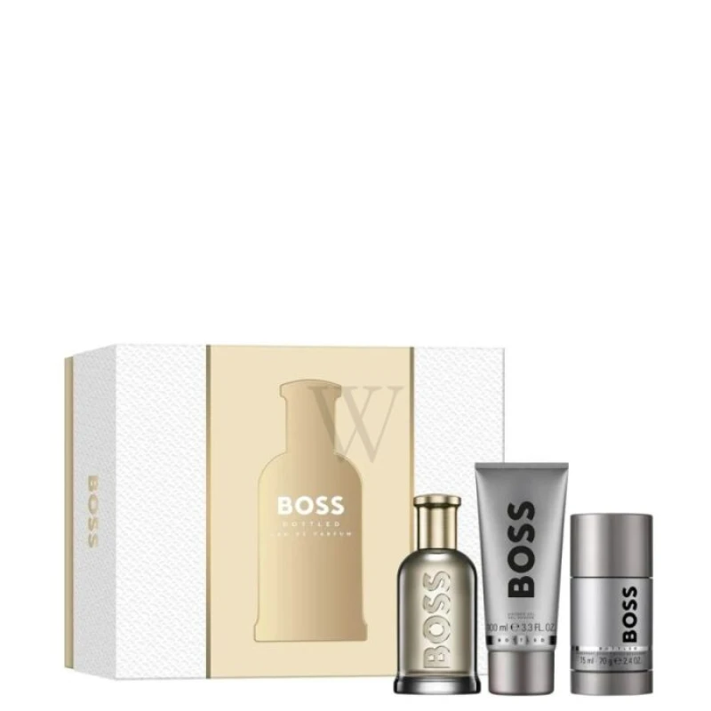 Image of Hugo Boss Boss Bottled Gift Set 75g + 2 x 100ml