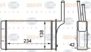 Image of Behr Heat Exchanger 8FH351024-461 Aluminium Genuine replacement for Car