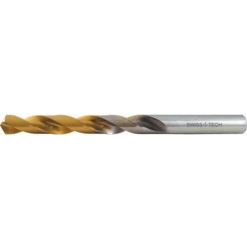 Image of SwissTech 9.60MM HSS Straight Shank Jobber Drills - TiN Tipped