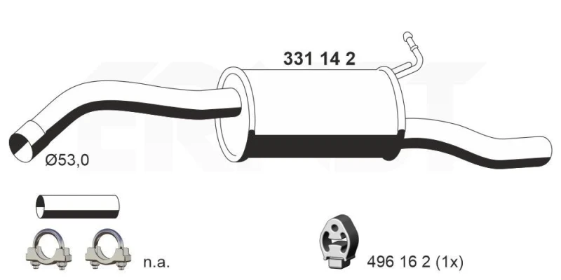 Image of Rear silencer ERNST 331142