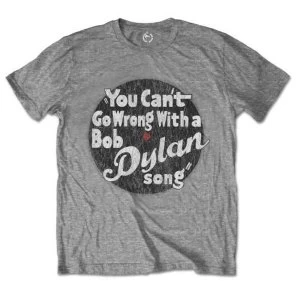 Image of Bob Dylan - You can't go wrong Unisex Large T-Shirt - Grey