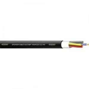 Image of Cordial CLS 425 50 Black 100 Professional Multicore Speaker Cable 4 x 2.50 mm2 Black Sheath