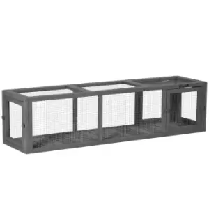 Image of PawHut Large Cat Tunnel 150cm Extra Long Cat Play Tunnel Indoor Outdoor W/ Multiple Entrances for Cat, Rabbit, Puppy, Dark Grey
