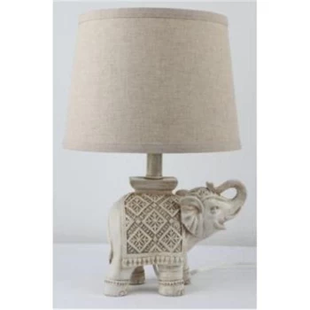 image of Stanford Home Home Elephant Table Lamp - Grey