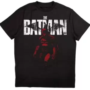 Image of DC Comics - The Batman Red Figure Unisex Large T-Shirt - Black