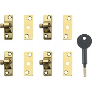 image of Yale 8K118 Economy Window Lock Brass Pack of 4