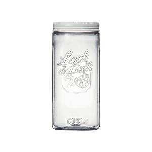 image of Lock & Lock Square Door Pocket Canister, 1L, Clear