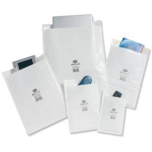 Image of Original Jiffy Airkraft Size 2 Postal Bags Bubble lined Peel Seal 205x245mm White Pack of 10 Bags