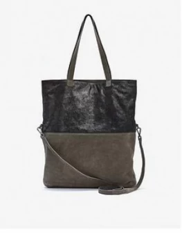 Image of Mint Velvet Lydia Metallic Tote Bag - Green