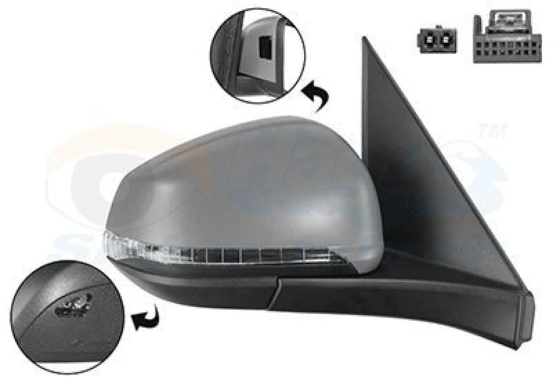 Image of VAN WEZEL Wing mirror VAN WEZEL 5717828