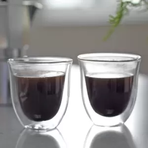 Image of Set of 4 La Cafetiere Jack Double Wall Espresso Cups Clear