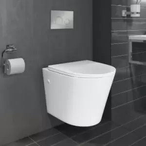 Image of Verona Wall Hung Soft Close Toilet Seat - Matt White