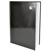 image of A5 Casebound Hardback Notebook Ruled 80gsm - Black