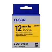 Image of Epson LK-4YBP Black on Yellow Labelling Tape 12mm x 9m