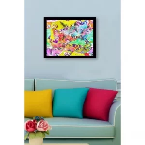 Image of SC0582 Multicolor Decorative Framed MDF Painting
