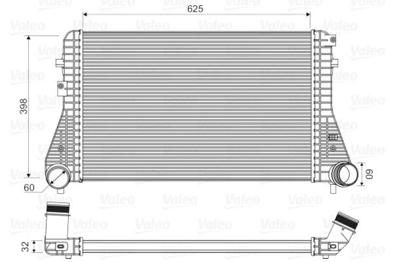 Image of Intercooler VALEO 818339