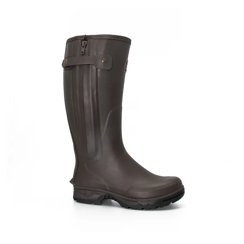 Image of Rouchette Rain boots Rouchette Veneur Neo Zip Marron Male 40 botte-veneur-neo-zip-marron