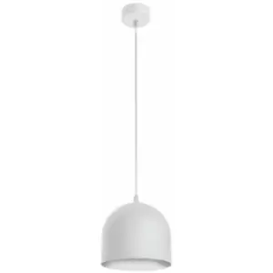 image of Helam Lighting - Helam Madison Dome Pendant Ceiling Light White 17cm