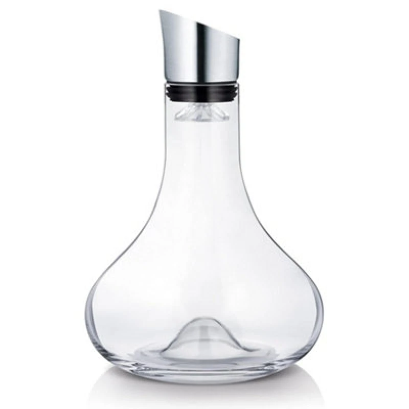 Image of Blomus Alpha Glass Decanter Carafe 1.5L With Stainless Steel Lid - Transparent