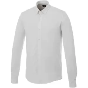 Image of Elevate Mens Bigelow Long Sleeve Pique Shirt (2XL) (White)