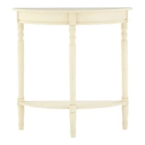 image of Heritage Console Table Half Moon Antique White