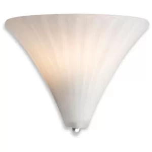 Image of Firstlight Dawn Uplighter Glass Wall Light Opal White Glass
