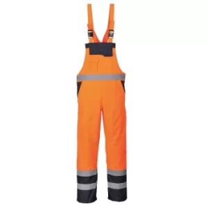 image of Oxford Weave 300D Class 2 Hi Vis Bib and Brace Orange 2XL