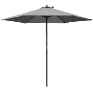 image of Outsunny 2.8M Patio Umbrella Parasol Outdoor Table Umbrella 6 Ribs - Dark Grey