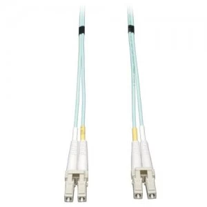 Image of Tripp Lite 10GB Duplex Multimode 50/125 OM3 LSZH Fiber Patch Cable (LC/LC) - Aqua 30M