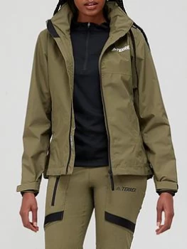 Image of adidas Rain.Ready Jacket - Khaki Size XS Women