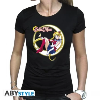 Sailor Moon - Sailor Moon Womens Medium T-Shirt - Black