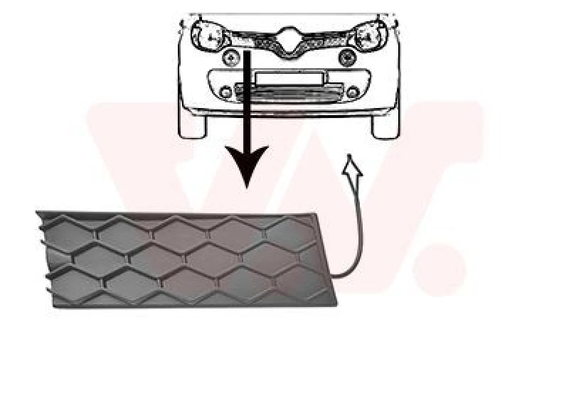 Image of VAN WEZEL Radiator Grille VAN WEZEL 4368512