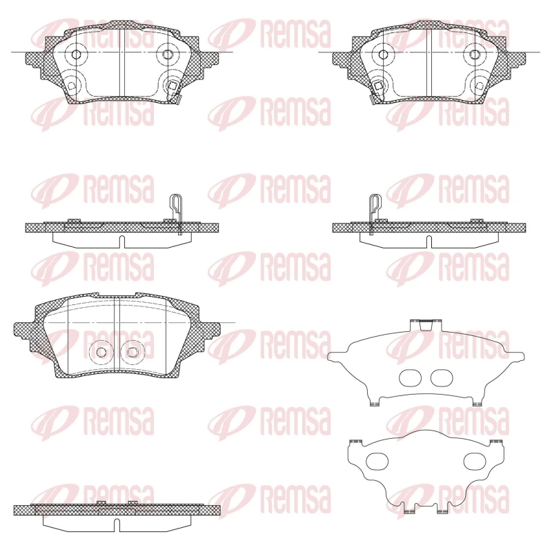 Image of REMSA Brake pad set REMSA 1859.02