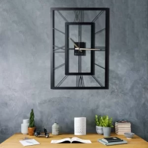 Image of November XL Black Decorative Metal Wall Clock