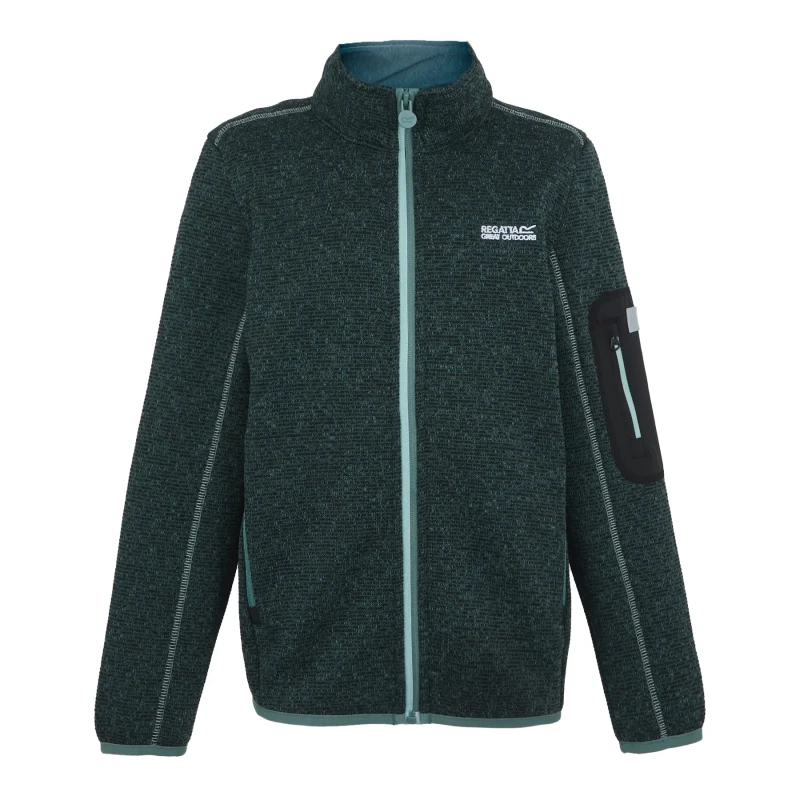 Image of Children's zipped fleece Regatta Newhill Vert Unisex 3/4 ans