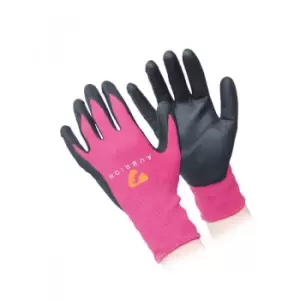 image of Aubrion Unisex Adult All Purpose Yard Gloves (M) (Pink/Black) - Pink/Black