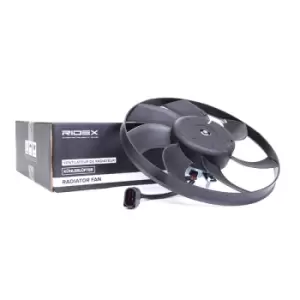 Image of RIDEX Cooling Fan 508R0012 Radiator Fan,Fan, radiator VW,AUDI,SKODA,Golf V Schragheck (1K1),TOURAN (1T1, 1T2),Passat Variant (3C5),GOLF VI (5K1)