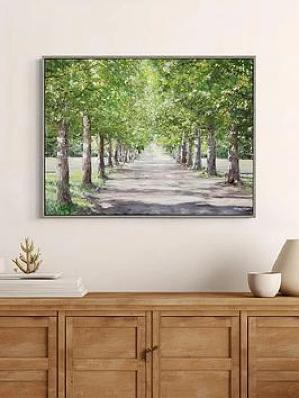 Image of Avenue of Trees Framed Canvas