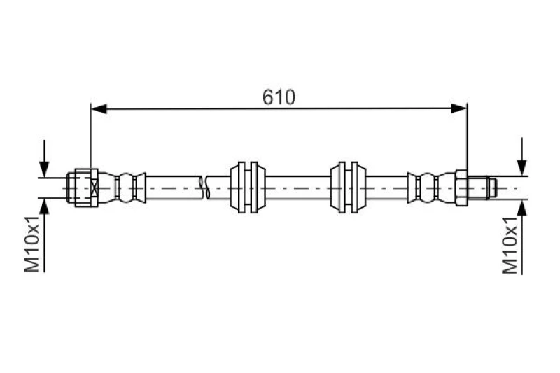 Image of Bosch 1 987 481 744 Brake Hose Brake Hose (83)