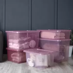 Image of Wham Crystal Set of 5 Assorted Size Boxes & Lids Pink