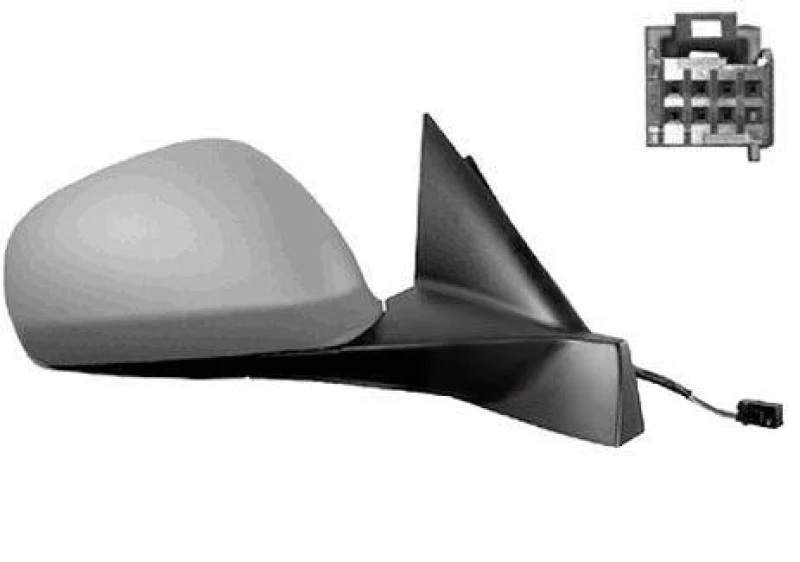 Image of VAN WEZEL 0177818 Wing mirror * HAGUS * Right, with temperature sensor, primed Outside Mirror (50)