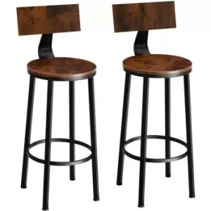 Image of 2 Bar stools Poole - dining chairs, stools, breakfast bar stools - industrial dark - industrial dark