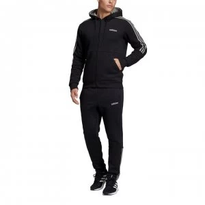 Image of adidas Mens Full Zip 3-Stripes Tracksuit - Black/Grey