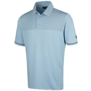 Image of Island Green Dash Print Polo - Aqua - M