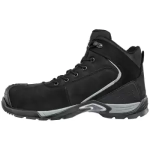 Image of Albatros Mens Runner XTS Leather Mid Cut Safety Boots (10 UK) (Black) - Black